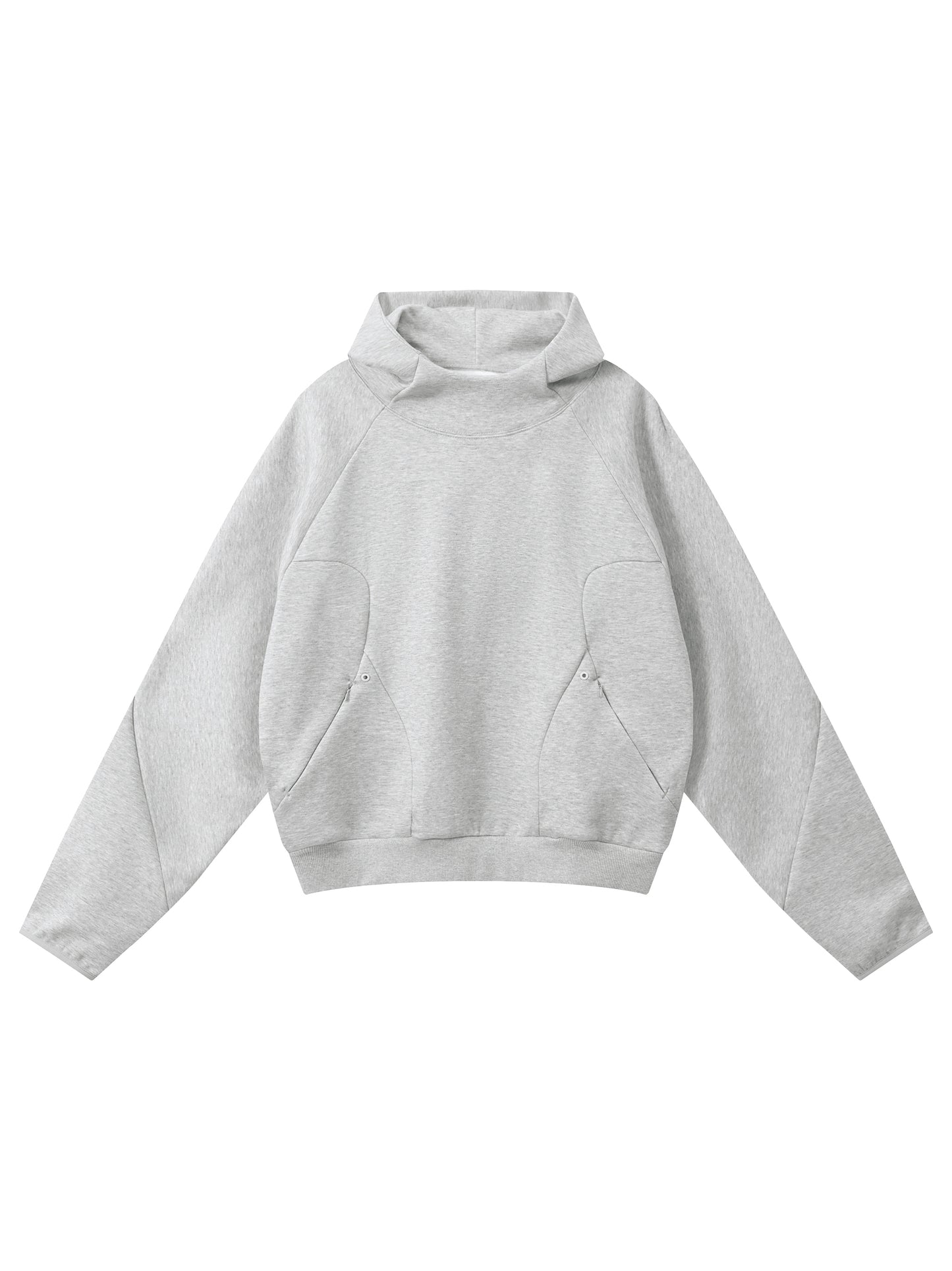 Gray hoodie on a white background