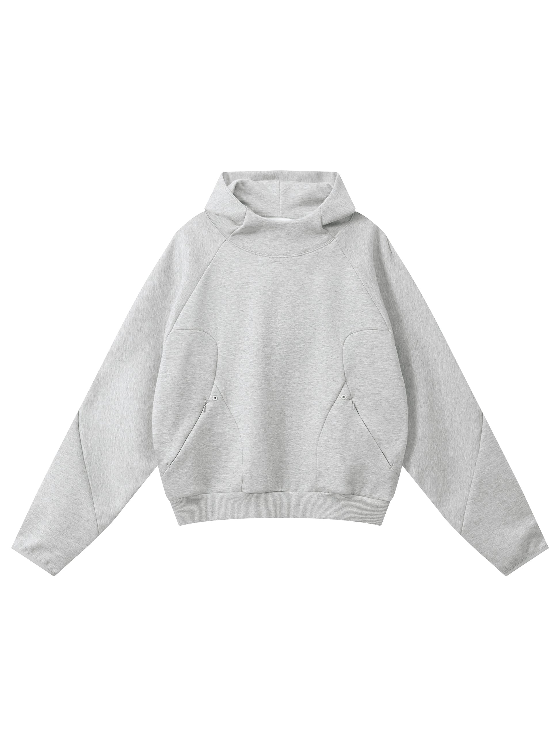Gray hoodie on a white background